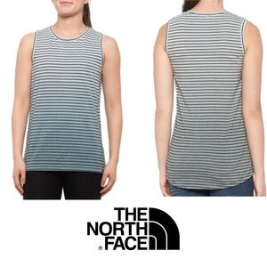 The North Face Women's Striped Dip-Dye Tank Top Turquoise Ombré Size M